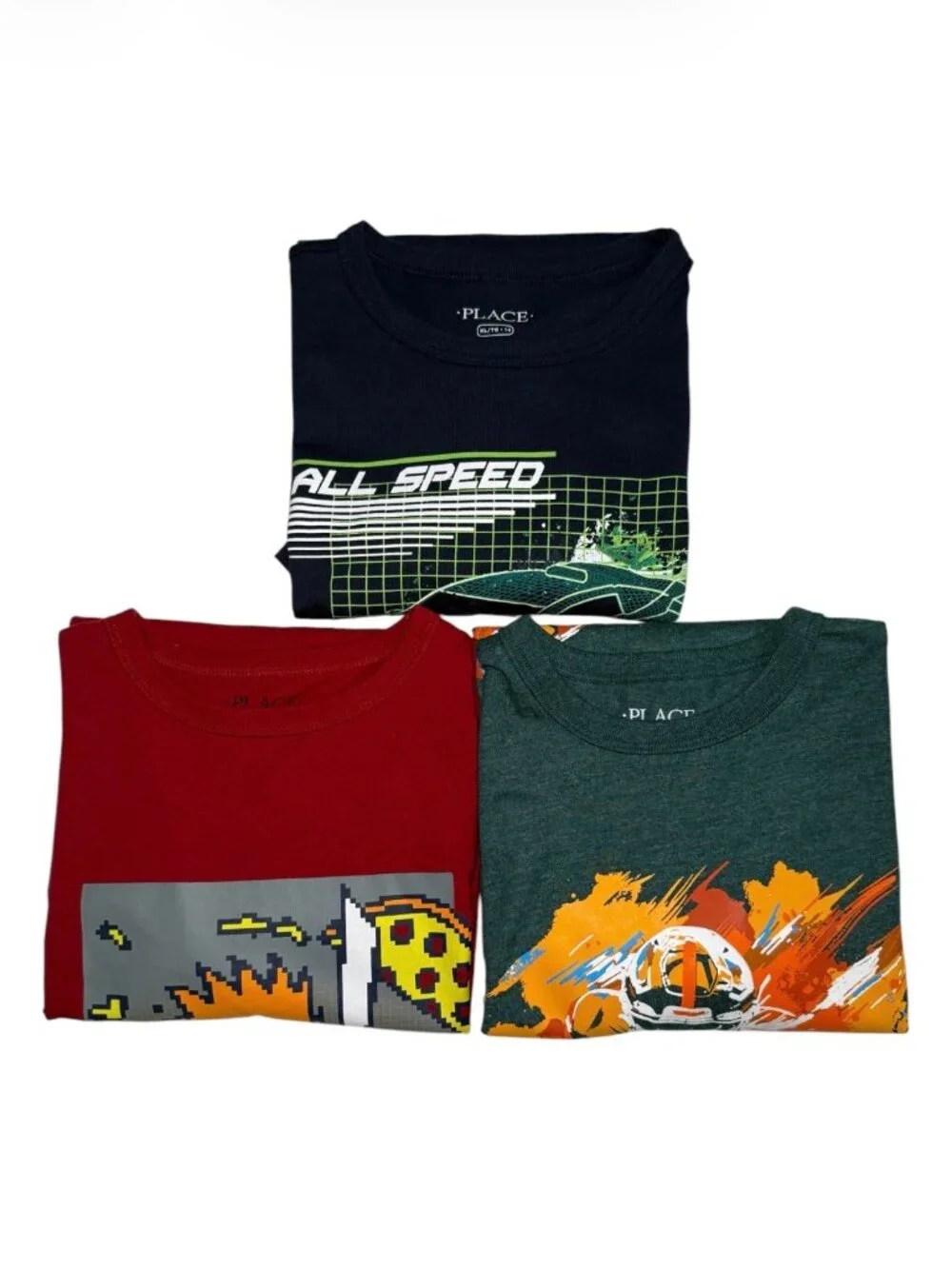 The Children's Place Set of 3 Boys Graphic Short Sleeve T-Shirts Size XL/14